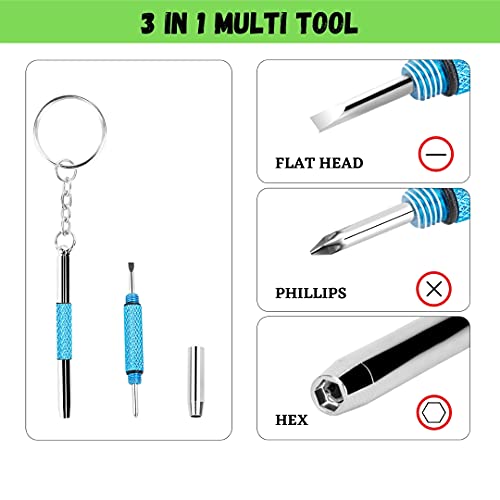 UNEAK - Eyeglass Screwdriver Repair Kit Precision 3 in 1 Mini Screwdrivers Set Keychain Glasses, Sunglasses, Sunglass, Watch, Electronics, Jewelry, Eyeglasses, Flat Head, Phillips, Hex