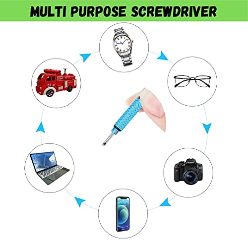 UNEAK - Eyeglass Screwdriver Repair Kit Precision 3 in 1 Mini Screwdrivers Set Keychain Glasses, Sunglasses, Sunglass, Watch, Electronics, Jewelry, Eyeglasses, Flat Head, Phillips, Hex