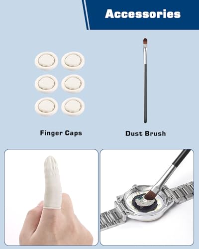 Vastar Watch Repair Kit, Watch Case Removal Tool, Watch Battery Replacement, Watch Tool Kit, 5-in-1 Screwdriver/Watch Holder/20pcs Spring Bars/Tweezer/Dust Brush