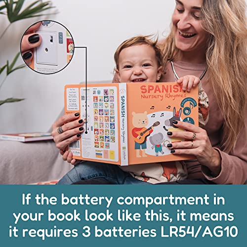 Cali's Books Battery Kit for Interactive Musical Books. Battery Kit with 9 AG10-LR54 Batteries and Small Screwdriver for Sound Books