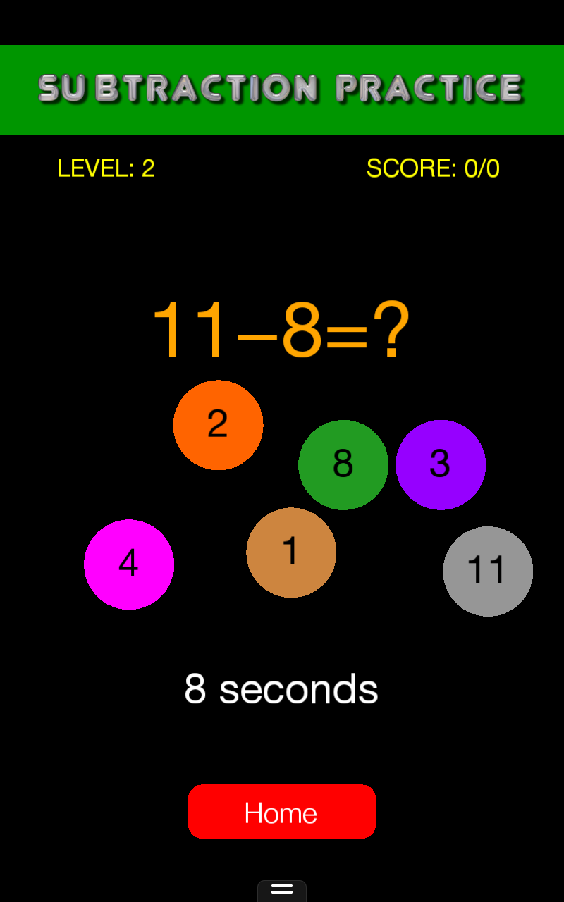 Math Game for Quick Practice and Drills