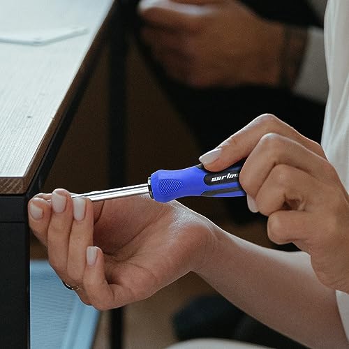 CARTMAN 12 Piece Magnetic Screwdriver Set - 6 Phillips and 6 Flat, Professional Cushion Grip Hand Tools Set