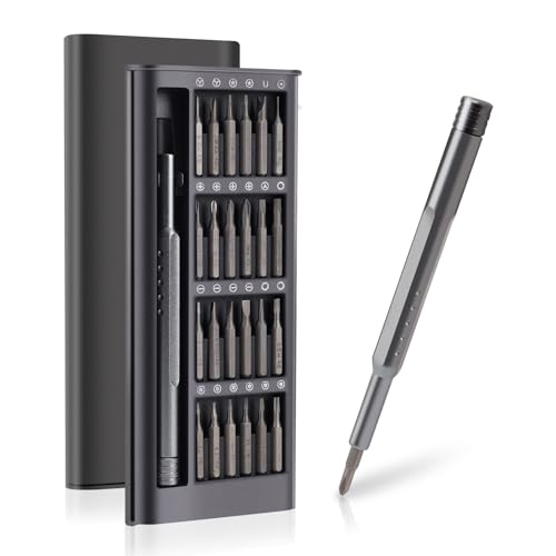 Precision Screwdriver Set, 24 in 1 Small Screwdriver Set, Professional Magnetic Mini Screwdriver Set Suitable for Eyeglass, Watch, Laptop, Computer, Macbook, Game Console, Jewelers
