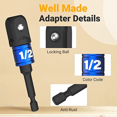 Impact Socket Adapter Set for Drill - Tools for Men