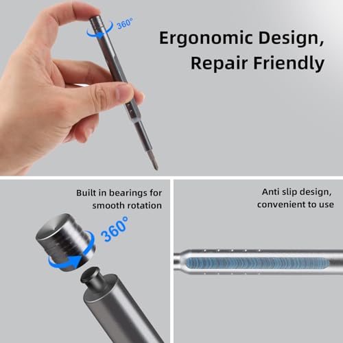 Precision Screwdriver Set, 24 in 1 Small Screwdriver Set, Professional Magnetic Mini Screwdriver Set Suitable for Eyeglass, Watch, Laptop, Computer, Macbook, Game Console, Jewelers