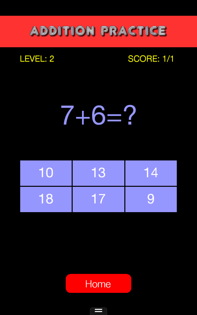 Math Game for Quick Practice and Drills