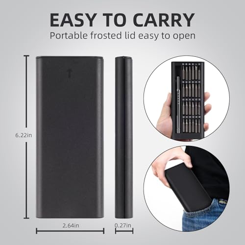 Precision Screwdriver Set, 24 in 1 Small Screwdriver Set, Professional Magnetic Mini Screwdriver Set Suitable for Eyeglass, Watch, Laptop, Computer, Macbook, Game Console, Jewelers