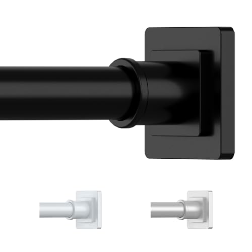 Adjustable Non-Slip Black Shower Curtain Rod - 31-79