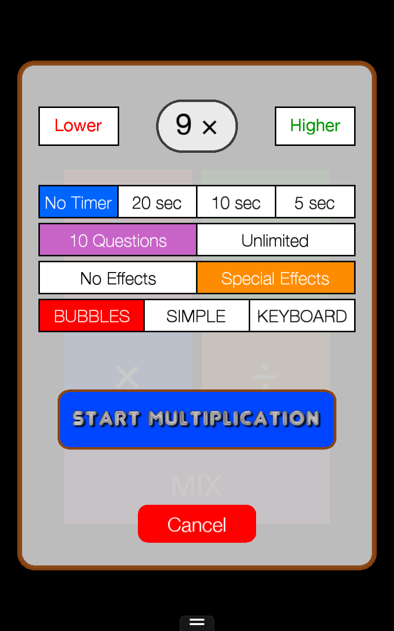 Math Game for Quick Practice and Drills