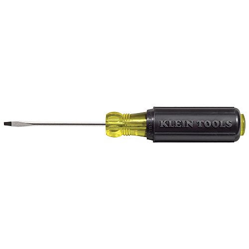 Klein Tools 606-2 Mini Flathead Screwdriver, Made in USA, 1/16-Inch Keystone Tip with 2-Inch Round Shank and Cushion Grip Handle. Color: Black