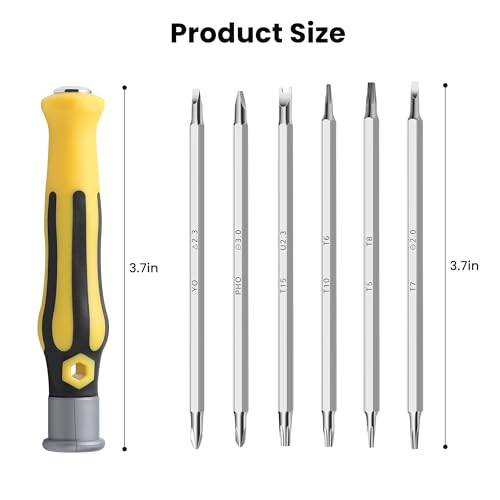 CAYYET Screwdriver Set, 12 in 1 Multi-Functional Repair Tool Kit for Home Use, Multi-bit Screwdriver Set Tool (Phillips, Slotted, Torx, Square,Nut Driver) Outdoor and Daily Repair Tools
