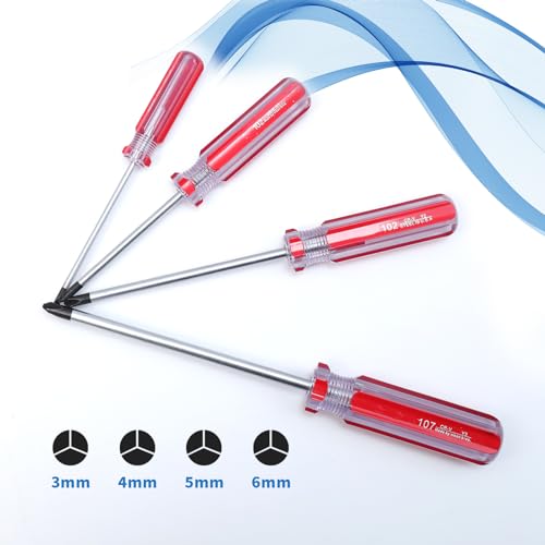 Rannb Triwing Screwdriver Set Magnetic Point Y Tip 4 Sizes 3mm, 4mm, 5mm, 6mm - 4pcs