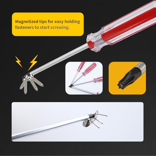 Rannb Triwing Screwdriver Set Magnetic Point Y Tip 4 Sizes 3mm, 4mm, 5mm, 6mm - 4pcs