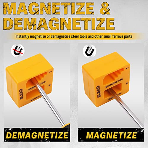 11-piece Screwdriver Set 5 Phillips and 5 Slotted Tips magnetic screwdriver set screw driver work on small screws as well as large. Magnetizer Demagnetizer for Screwdriver Tips Bits and Small Tools