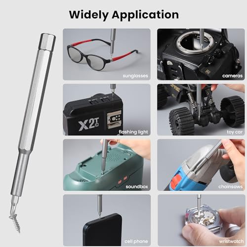 YEATEM Precision Screwdriver Set, 24 in 1 Mini Magnetic Small Screwdriver Set, Eyeglasses, Computer, Electronic, Watch Repair Kit with Phillips and Star Tiny Screw Driver,Tiny Home Kit