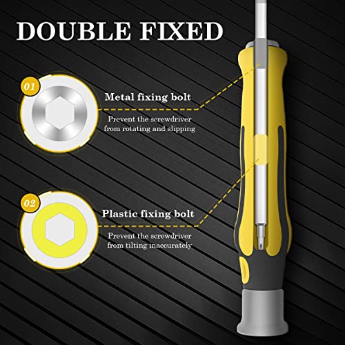 Premium 6-In-1 Screwdrivers Set, Multipurpose Turn Screw, Household Small Driver, Detachable Handle, Alloy Steel Material, SH-083, 12 Sizes by NOSHY