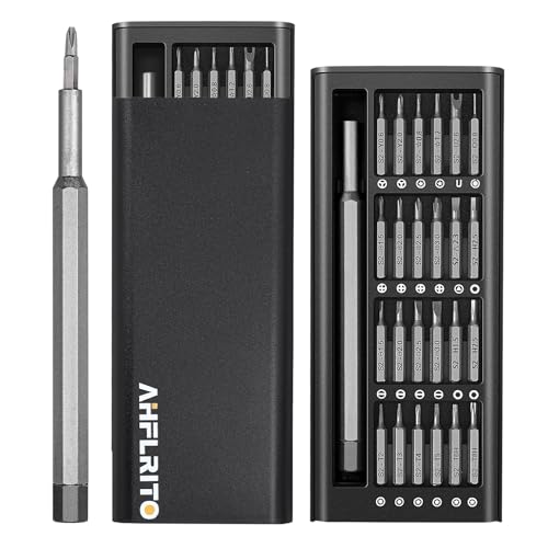AHFLRITO Precision Screwdriver Set, 24 in 1 Small Screwdriver Set Magnetic, Mini Screwdriver Set with Case, Electronics Repair Tool kit for Laptop, iPhone, Computer, Phone, Glasses, Watch, PS5