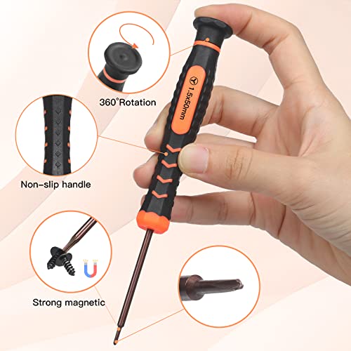 JOREST Single Precision Screwdriver, Y00 Triwing, P5/T5/T6/T8/T9/T15 Torx Security, ith a Spudger, Tool for PS3/4/5, Switch, Laptop, Xbox, Mac, etc, to Repair, Clean, Replace Parts