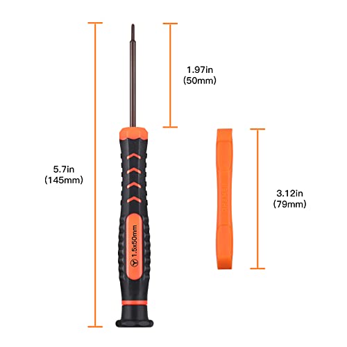 JOREST Single Precision Screwdriver, Y00 Triwing, P5/T5/T6/T8/T9/T15 Torx Security, ith a Spudger, Tool for PS3/4/5, Switch, Laptop, Xbox, Mac, etc, to Repair, Clean, Replace Parts