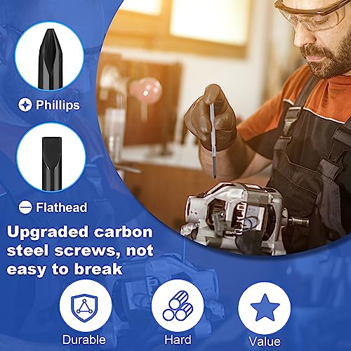 6PCS Tiny Screwdriver Set with Case, Soodeei Mini Screwdriver Set with 6 Different Size Flathead and Philips Screwdrivers, Premium Small Screwdriver Set for Watch, Toys, Computer, Jewelry, Repair.