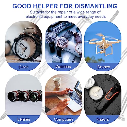 6PCS Tiny Screwdriver Set with Case, Soodeei Mini Screwdriver Set with 6 Different Size Flathead and Philips Screwdrivers, Premium Small Screwdriver Set for Watch, Toys, Computer, Jewelry, Repair.