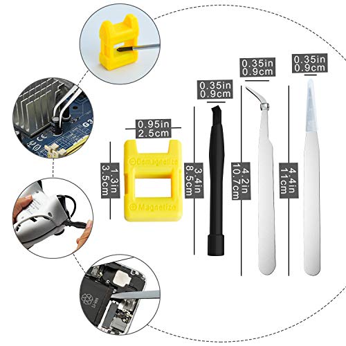 Screwdriver Set, 12 Pcs Small Screwdriver Set with Flathead Phillips Pentalobe Screwdriver In Different Sizes for iPhone PC Laptop Eyeglass Jewelry Watch