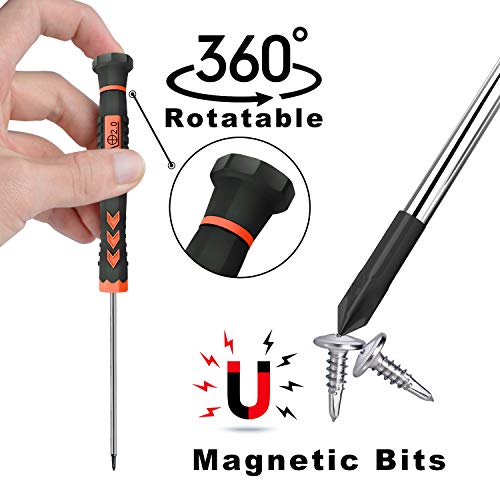 Screwdriver Set, 12 Pcs Small Screwdriver Set with Flathead Phillips Pentalobe Screwdriver In Different Sizes for iPhone PC Laptop Eyeglass Jewelry Watch