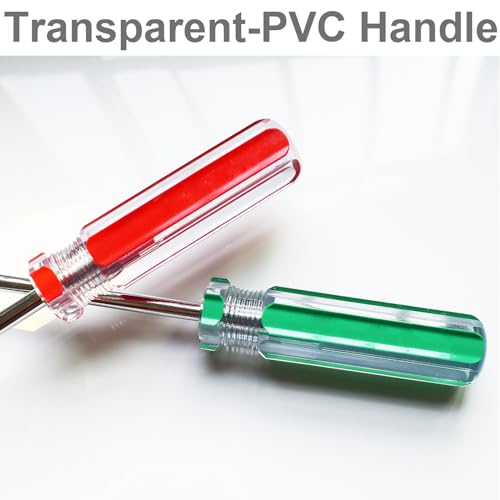 SKZIRI Phillips and Flat Head Screwdriver Set 6Pcs, 3 Phillips and 3 Flat Head Screwdriver with Magnetic Tips