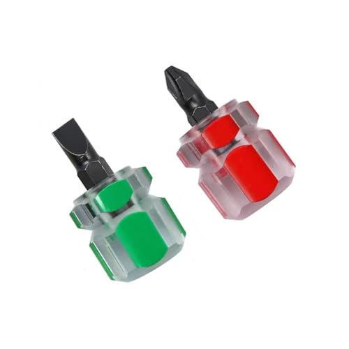 Mini Short Stubby Screwdriver Set short Phillips Screwdriver small Flat Head Screwdriver Sewing Machine Repair Performance Tool Suitable for Tight Spaces