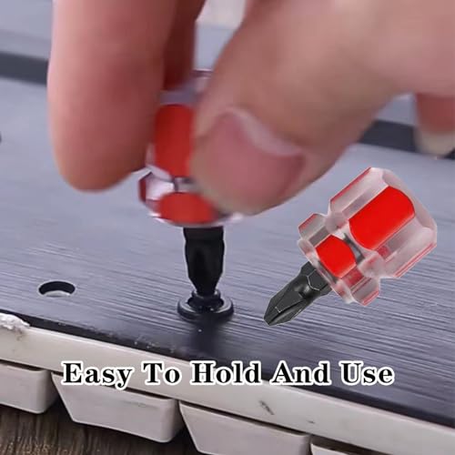 Mini Short Stubby Screwdriver Set short Phillips Screwdriver small Flat Head Screwdriver Sewing Machine Repair Performance Tool Suitable for Tight Spaces
