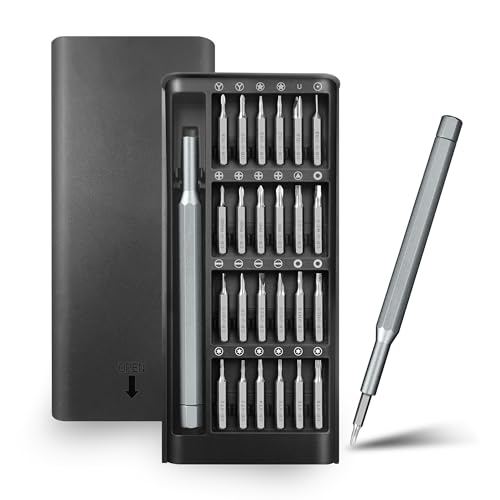 Silbingan Precision Screwdriver Set 24-in-1 Professional Mini Magnetic Screwdriver Set for Fixing Electronics Mini Tool Kits for Computer Repair, Phone, Watch, Laptop, Eyeglass- Alloy Tool Steel