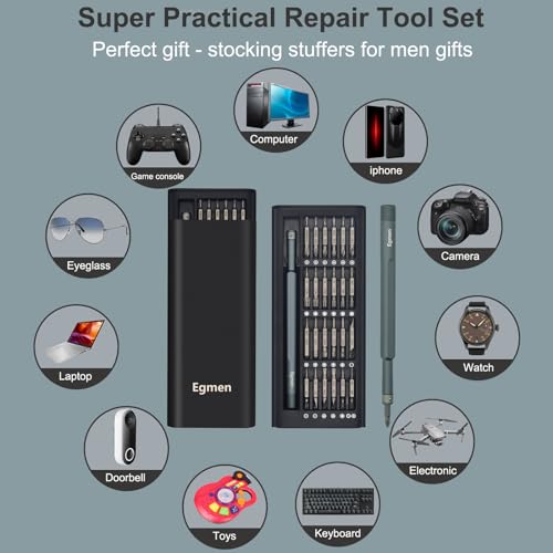 Precision Screwdriver Set, Egmen 49 in 1 Small Screwdriver Set, Magnetic Mini Screw Driver Set with Case Repair Tools Kit for PC, Computer, Electronic, Glasses, MacBook, PS5, PS4, Watch, Tablet, Xbox