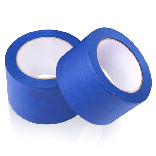 Ghelbq 2-Piece Blue Painters Tape, 2 Inch Blue Painters Masking Tape Bulk for Multi-Surface,Produce Sharp Lines, Masking Tape for DIY Crafts & Arts,Labeling, Home(22 Yards x 2 Rolls)