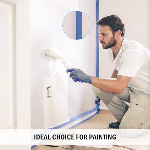 EFOK Blue Painters Tape 1 Inch Bulk - Paint Tape 20 Rolls x 1 Inch x 55 Yards - Painter's Tape Blue Masking Tape for Walls Painting Packing Automotive Home, Total 1100 Yards