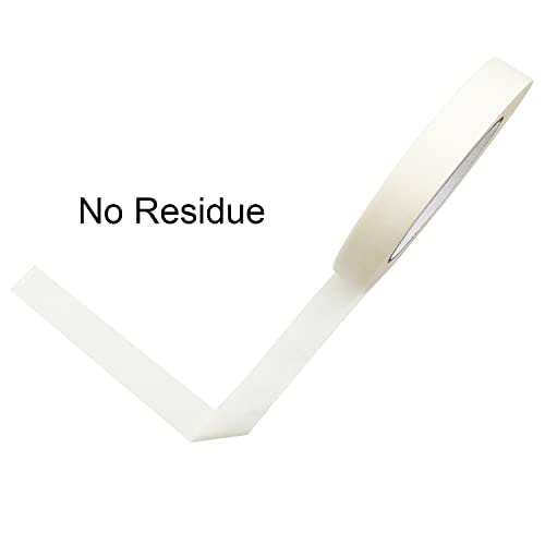 VideMundi Masking Tape 1 Inch X 55 Yards 2 Rolls, General Purpose Beige White Painters Tape for Home, Office, Labeling, School Supplies, DIY & Art, Crafts, Multi-Surface Painting Tape