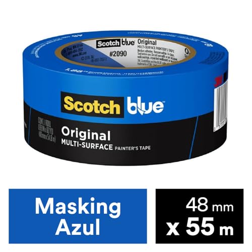 ScotchBlue Painter's Tape Original Multi-Surface Painter's Tape, 1.88 In. x 60 Yds, Blue, Paint Tape Protects Surfaces & Removes Easily, Painting Tape for Indoor and Outdoor Use (2090-48NC)