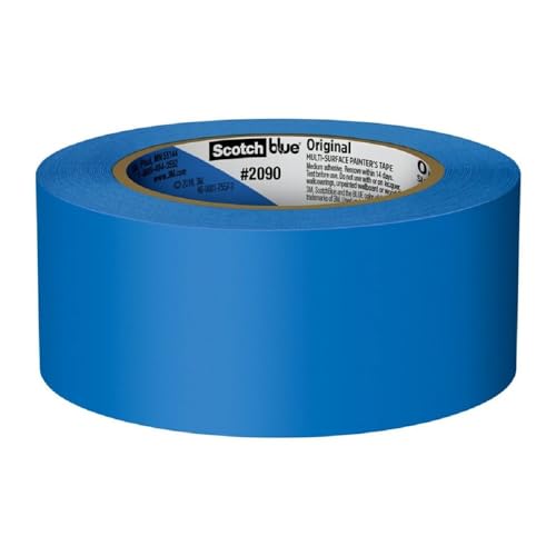 ScotchBlue Painter's Tape Original Multi-Surface Painter's Tape, 1.88 In. x 60 Yds, Blue, Paint Tape Protects Surfaces & Removes Easily, Painting Tape for Indoor and Outdoor Use (2090-48NC)