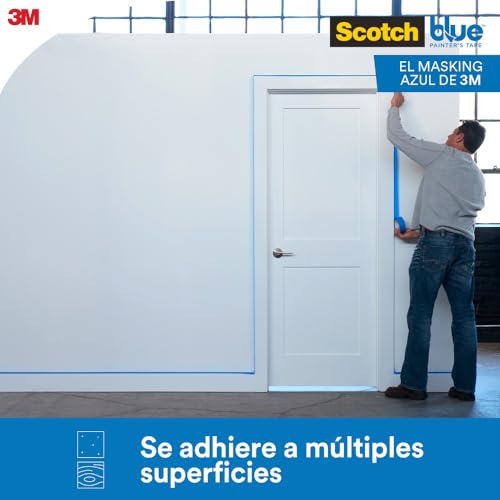 ScotchBlue Painter's Tape Original Multi-Surface Painter's Tape, 1.88 In. x 60 Yds, Blue, Paint Tape Protects Surfaces & Removes Easily, Painting Tape for Indoor and Outdoor Use (2090-48NC)