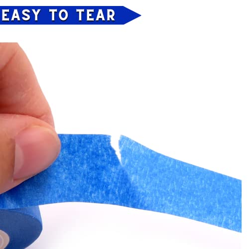 DOAY Blue Painters Tape 1/2 Inches x 30 Yards - Multi Surface Use - 120 Yards Total - 4 Rolls