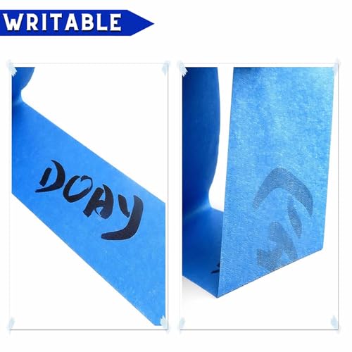 DOAY Blue Painters Tape 1/2 Inches x 30 Yards - Multi Surface Use - 120 Yards Total - 4 Rolls