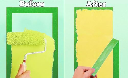 DOAY 5 Rolls Pinstripe Tape - Masking Tape 1/16", 1/8", 1/4", 1/2", 3/4" - Thin Painters Masking Automotive Tape for DIY, Car, Auto, Paint, Art, Tumblers (Green)