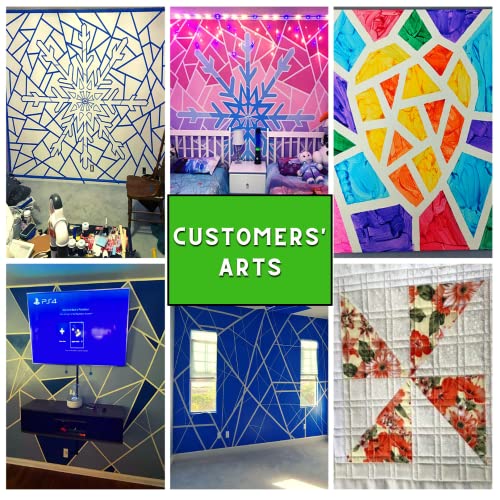 DOAY 5 Rolls Pinstripe Tape - Masking Tape 1/16", 1/8", 1/4", 1/2", 3/4" - Thin Painters Masking Automotive Tape for DIY, Car, Auto, Paint, Art, Tumblers (Green)