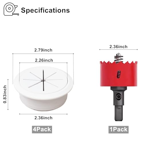 TV Wire Hider Kit with 4 Pass Throughs
