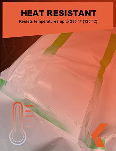 KREFINISH Painters Tape for Car Paint Green No Residue Automotive Masking Tape for Automotive Paint - Heat Resistant for Paint Booth, 0.7 Inches x 60 Yards, 6 Rolls