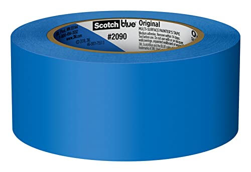 Scotch Painter's Tape Original Multi-Surface Painter's Tape, 1.88 Inches x 60 Yards, 6 Rolls, Blue, Paint Tape Protects Surfaces and Removes Easily, Multi-Surface Painting Tape for Indoor and Outdoor Use