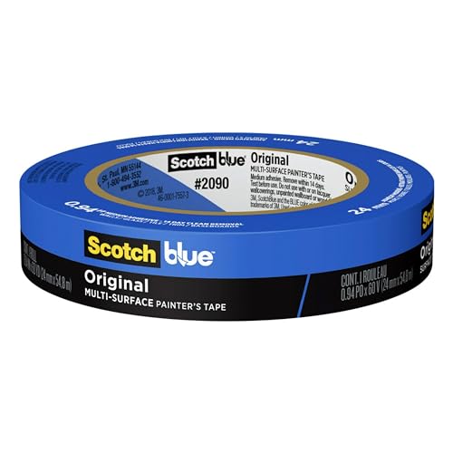 ScotchBlue Original Multi-Surface Painter's Tape, 0.94 Inches x 60 Yards, 24 Rolls, Blue, Paint Tape Protects Surfaces and Removes Easily, Multi-Surface Painting Tape for Indoor and Outdoor Use