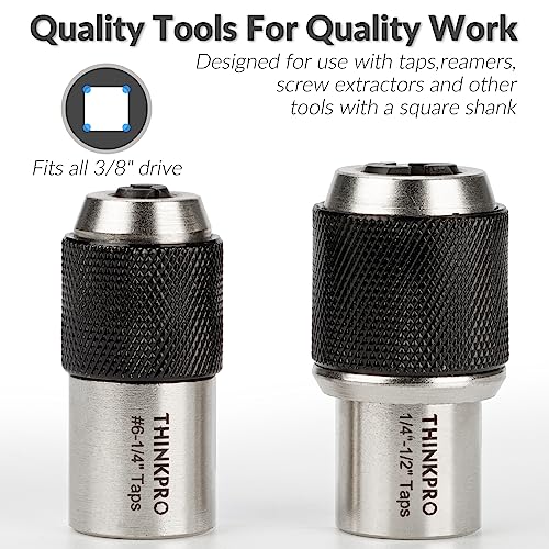 Thinkpro 2pcs Tap Socket Set with Adjustable Jaws