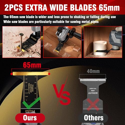 24pcs Titanium Oscillating Tool Blades Metal Wood Cutting