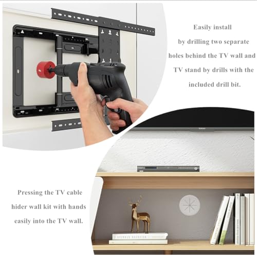 TV Wire Hider Kit with 4 Pass Throughs