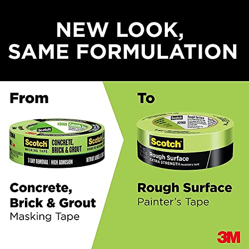 Scotch Painter's Tape 2060-1A 2060 Masking Tape, 1-Inch by 60-Yard, Green, 4 Pack